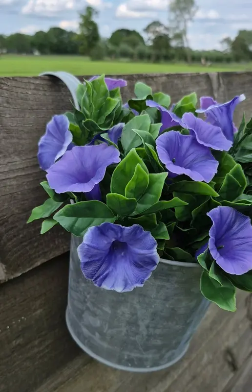 Petunia kunstplant lila UV 28 cm