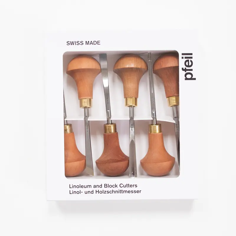 Pfeil Set van 6 linogutsen assortiment A
