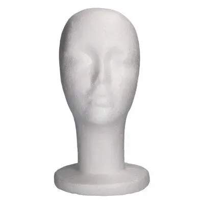 Piepschuim model hoofd vrouw wit