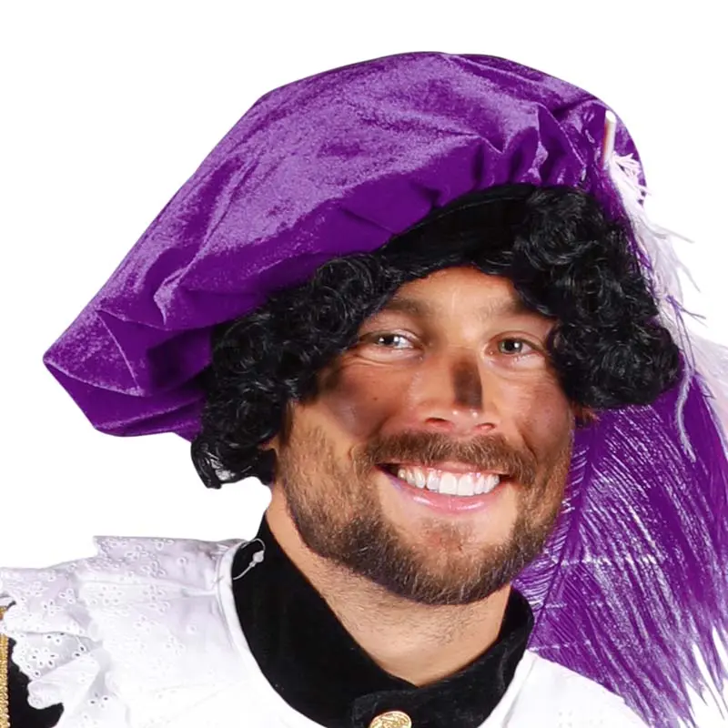 Piet baret polyester, paars