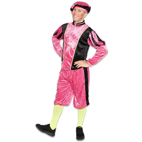 Piet velours roze/zwart mt. XXL