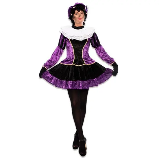Pietjurkje met petticoat paars mt. XL