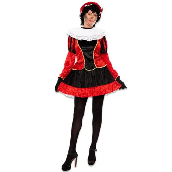 Pietjurkje met petticoat rood mt. S
