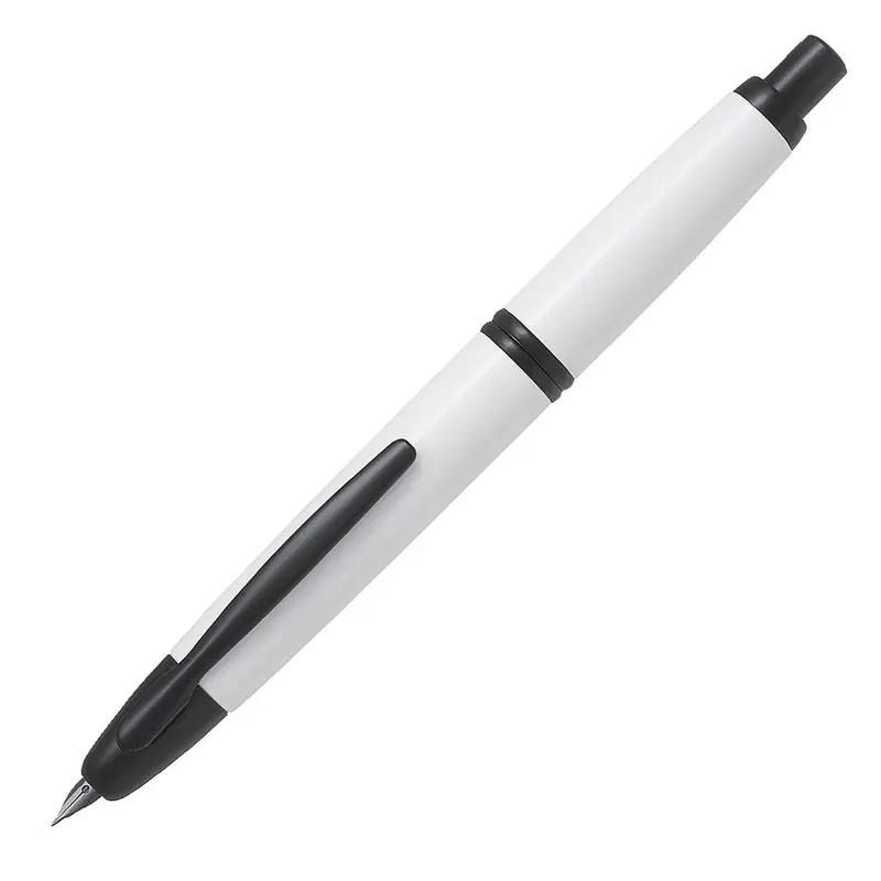 Pilot Capless White with Black satin trim fountain pen