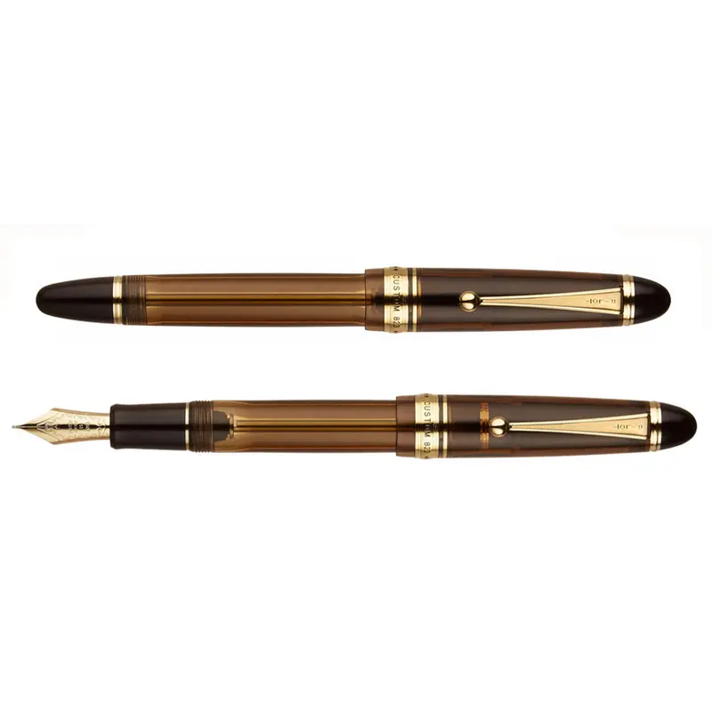 Pilot Custom 823 amber vulpen met inktflacon