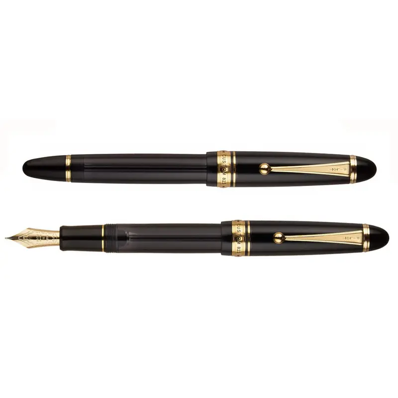 Pilot Custom 823 zwart vulpen met inktflacon