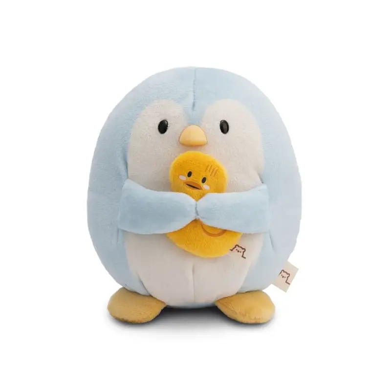 Pinguin Waddle met eendje knuffel 16 cm