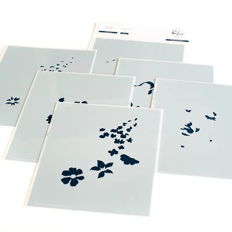 Pinkfresh Studio - Happy Dance Coloring Stencils (6pcs)