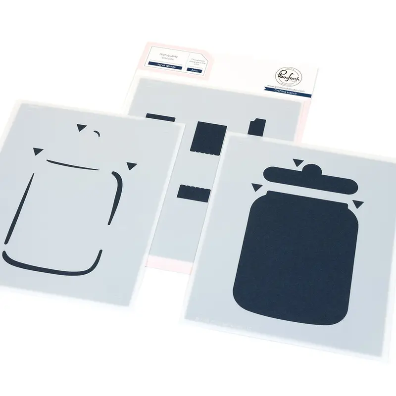 Pinkfresh Studio - Jar of Wishes Coloring Stencils (3pcs)