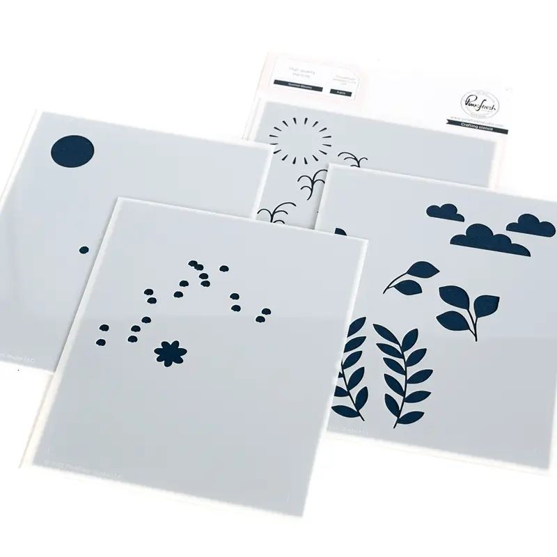 Pinkfresh Studio -Summer Blooms Layering Stencil (4pcs)