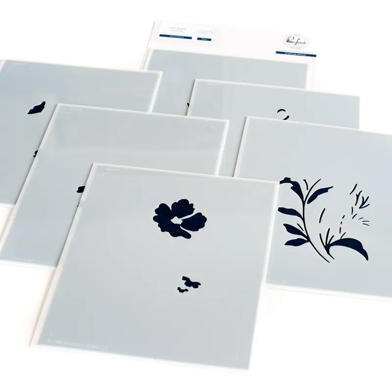 Pinkfresh Studio - With Sympathy Coloring Stencils (6pcs)