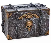 Piratenkist 50cm met licht, geluid, bewegend