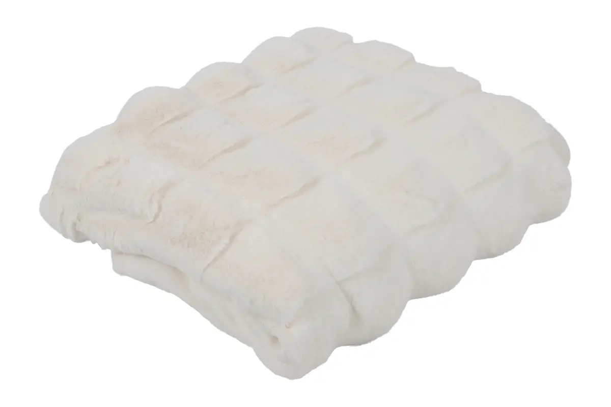 Plaid Imitatiebont Cosy Eloise wit