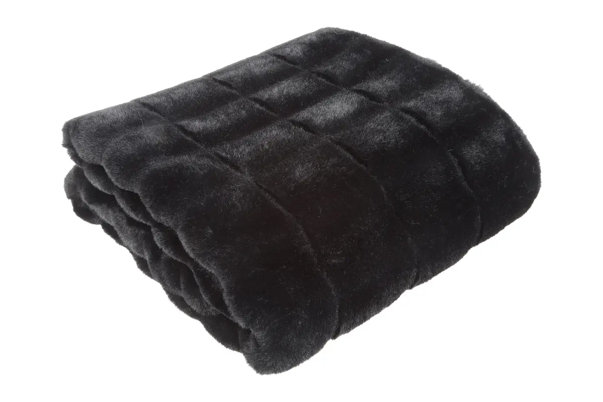 Plaid Imitatiebont Cosy Eloise zwart
