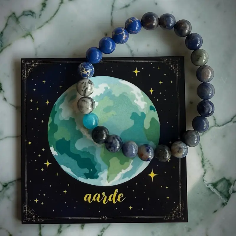 Planeten Armband Aarde 19mm | Sodaliet & Lapis Lazuli