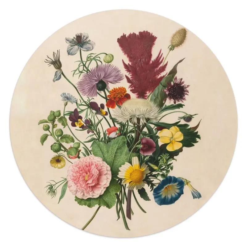 Plexiglasschilderij Bloemen boeket 50 Rond