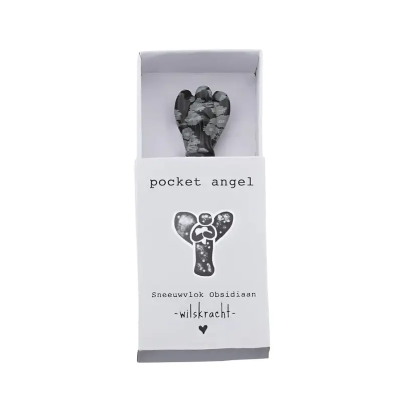 pocket angel Sneeuwvlok Obsidaan