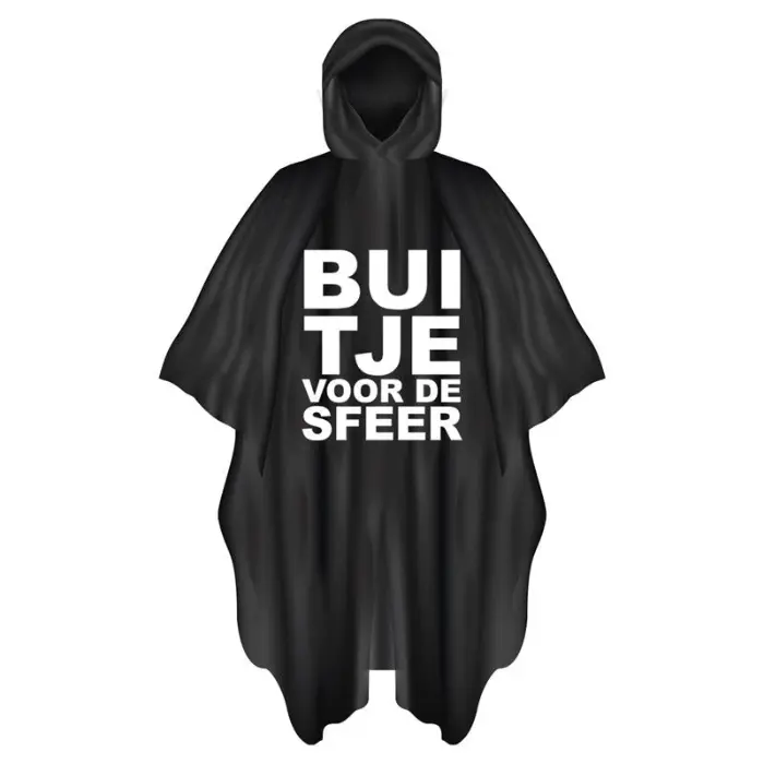 Poncho Buitje zwart/wit