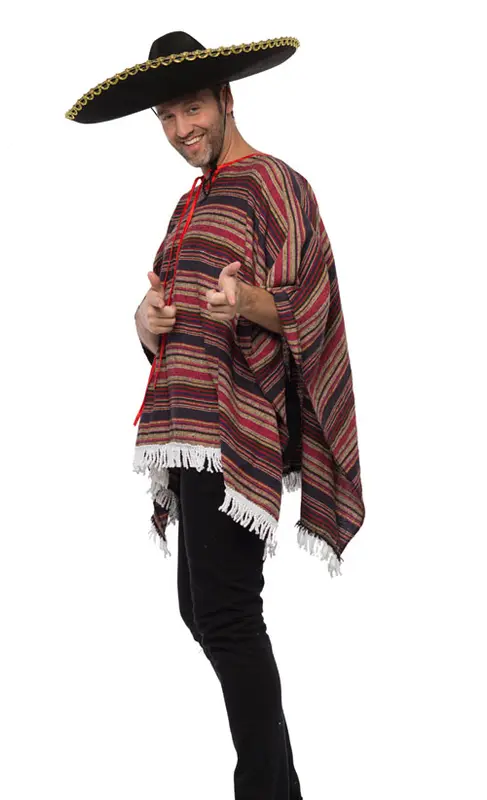 Poncho Mexicaan deluxe geweven one size