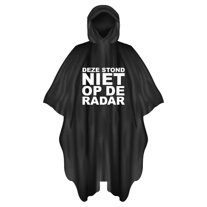 Poncho Radar zwart/wit