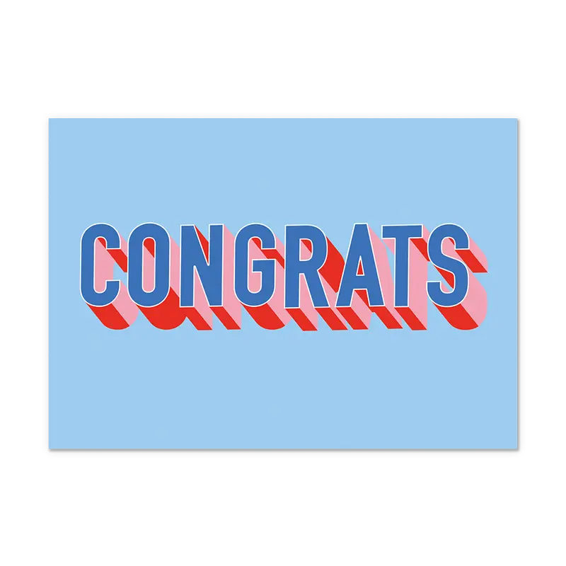 Postcard Congrats - 10 stuks