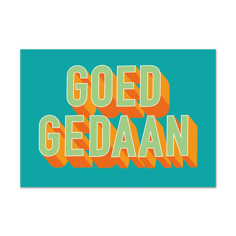 Postcard Goed gedaan - 10 stuks