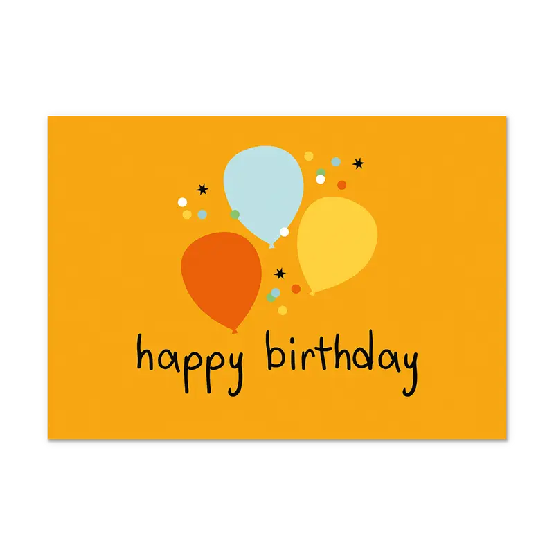 Postcard Happy birthday - 10 stuks