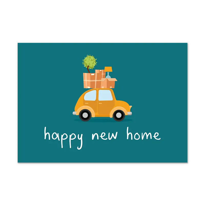 Postcard Happy new home - 10 stuks