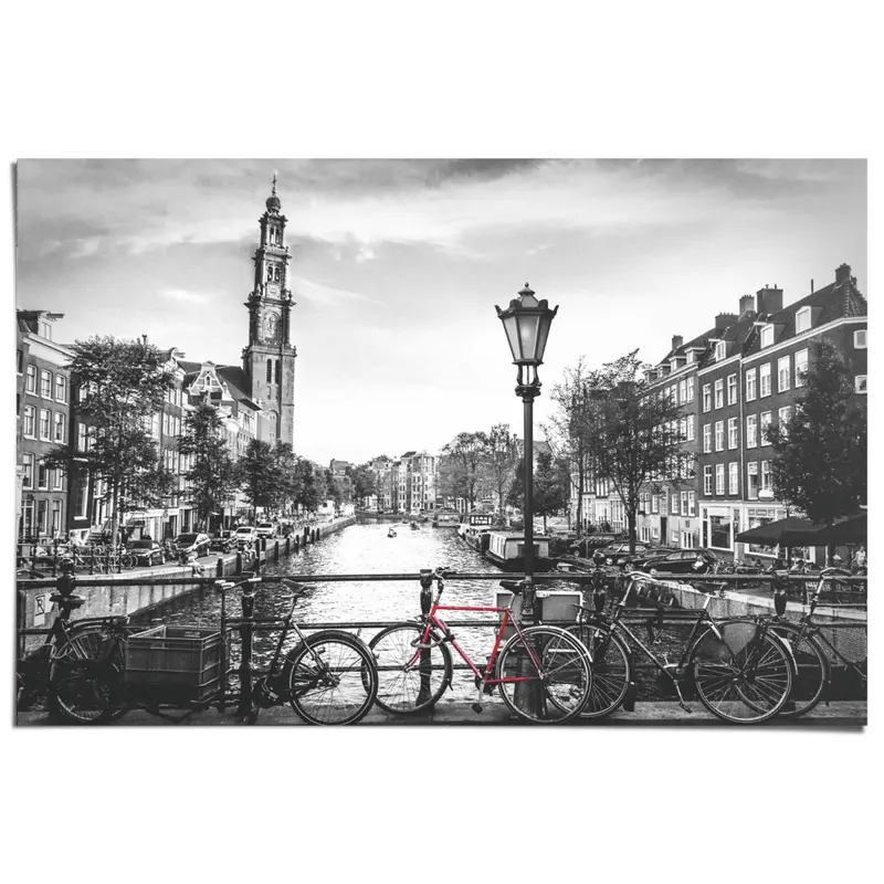 Poster Amsterdamse grachten 61x91,5