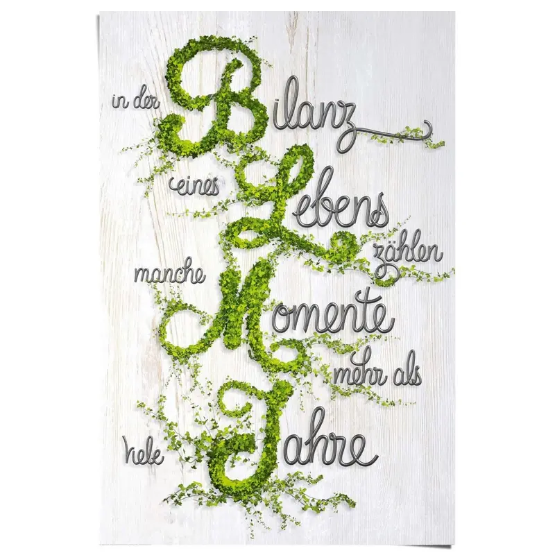 Poster Bilanz des Lebens 91,5x61