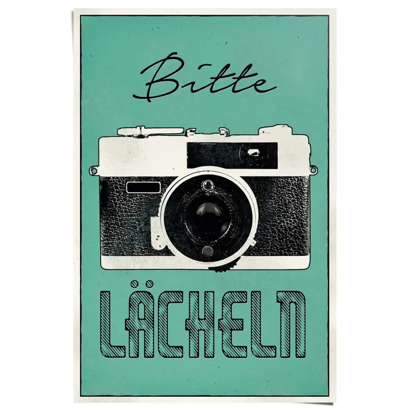 Poster Bitte Lächeln 91,5x61