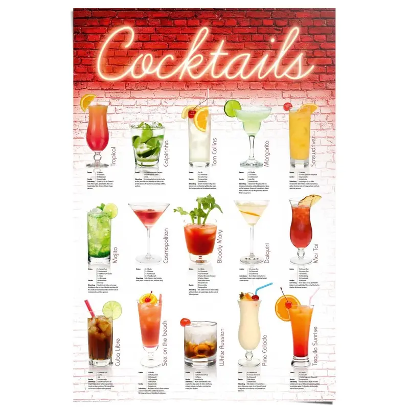 Poster Cocktails 91,5x61