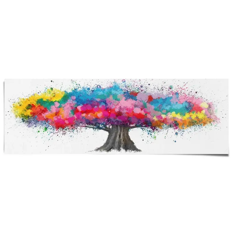 Poster Colourful Tree 53x158