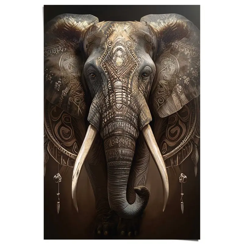 Poster Decorated Elephant 91,5x61