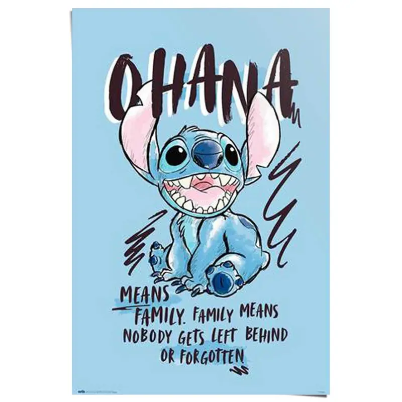 Poster Disney Stitch Ohana 91,5x61