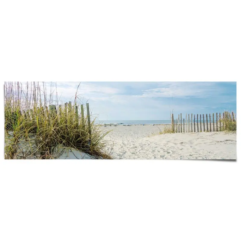Poster Duinen en strand 53x158