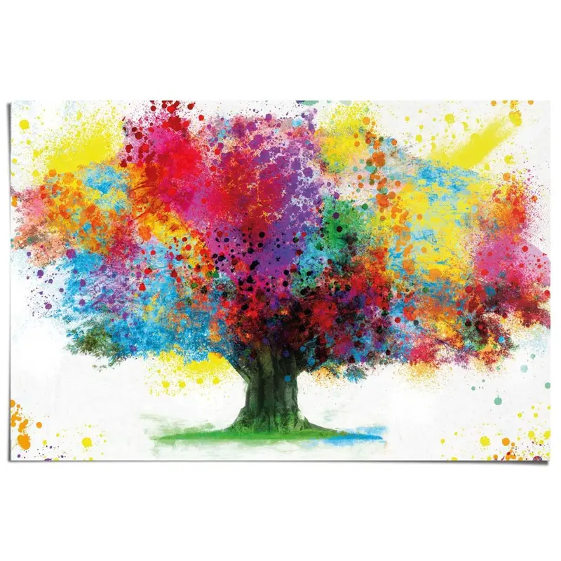 Poster Gekleurde boom 61x91,5