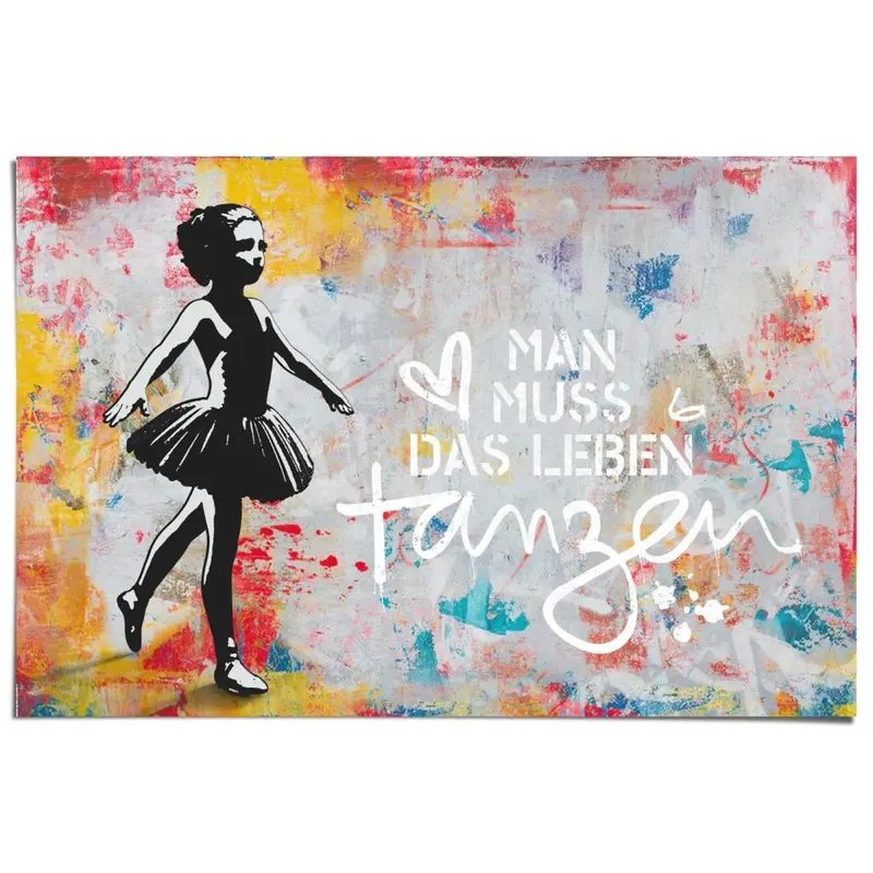 Poster Graffiti ballerina 61x91,5