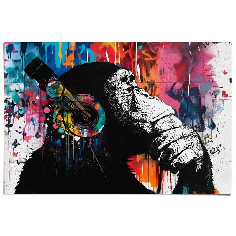 Poster Graffiti chimp 61x91,5