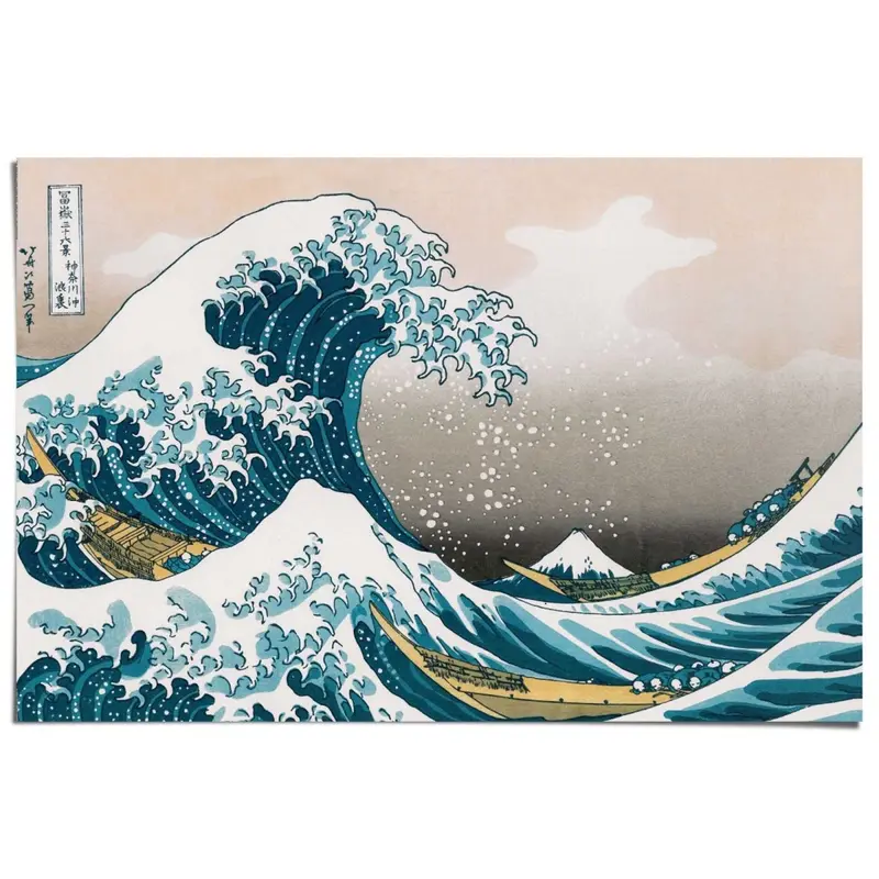 Poster Grote Golf - Hokusai 61x91,5