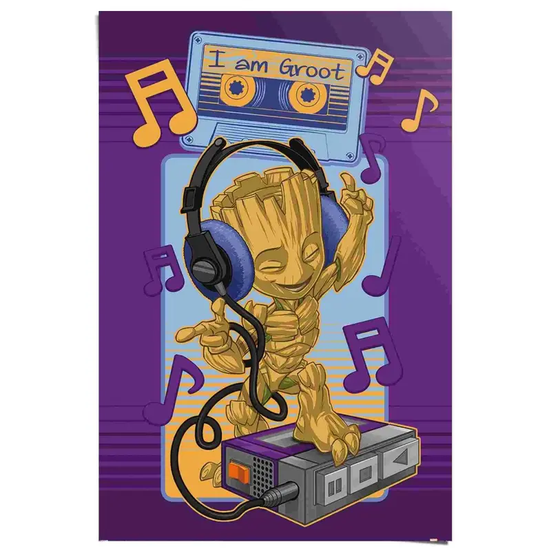 Poster Guardians of the Galaxy - groot cassette 91,5x61