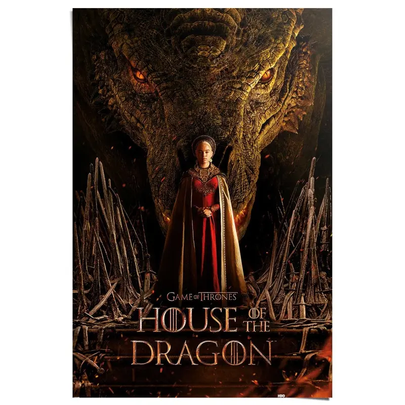 Poster House of the Dragon - dragon throne 91,5x61