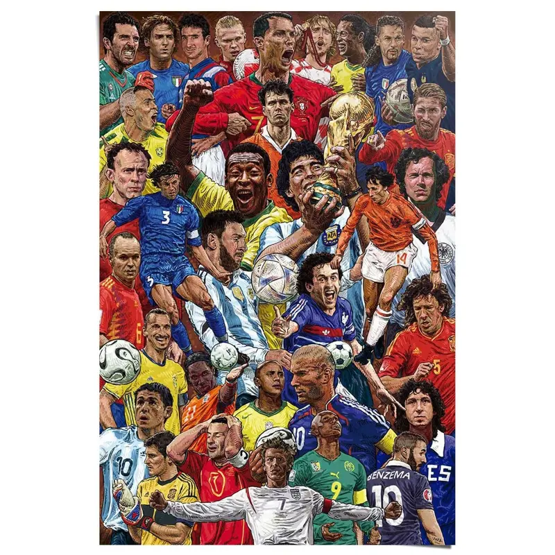 Poster Legendarische Voetbaliconen 91,5x61