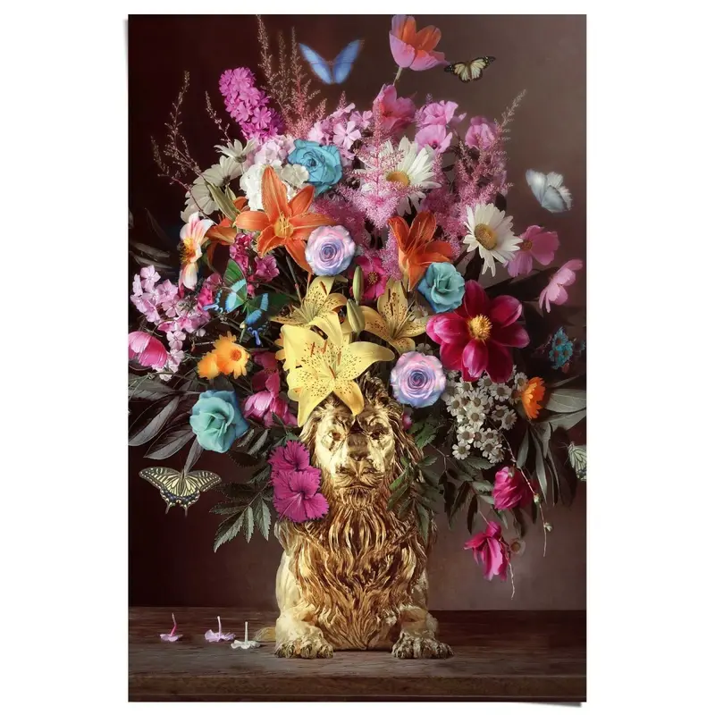 Poster Lion Vase 91,5x61