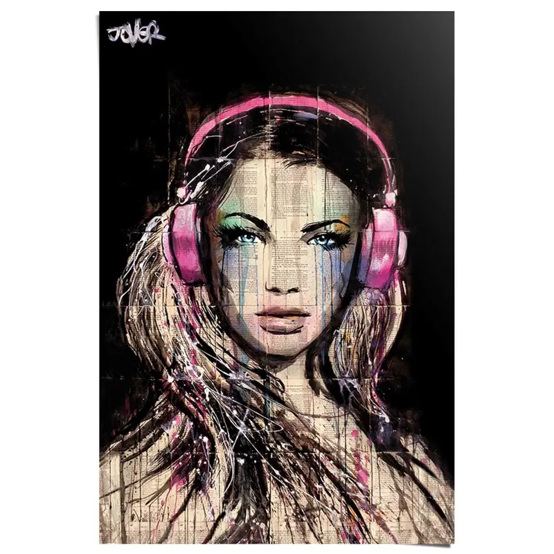 Poster Loui Jover - dj girl 91,5x61