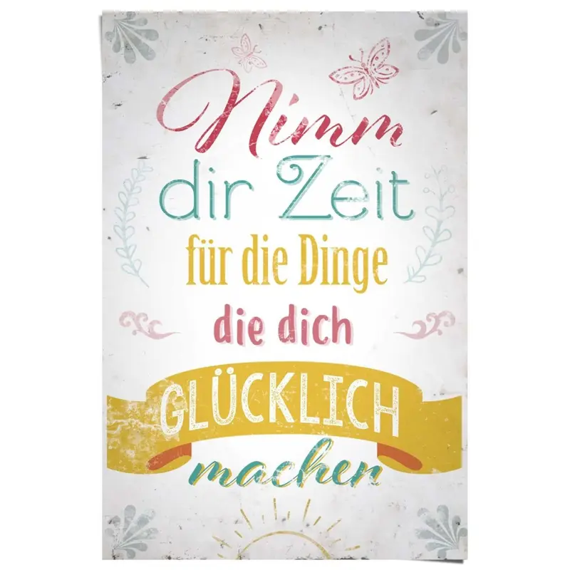 Poster Nimm dir Zeit 91,5x61