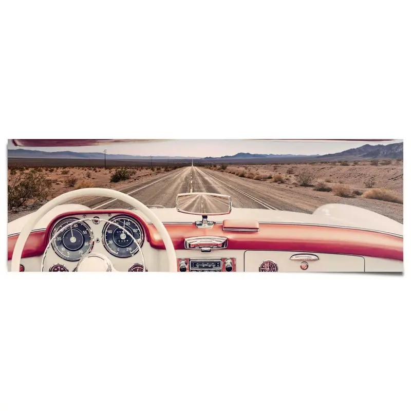 Poster Oldtimer cockpit 53x158