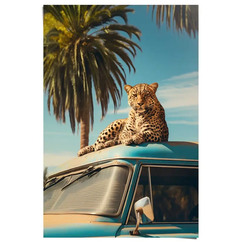 Poster Oldtimer Safari 91,5x61