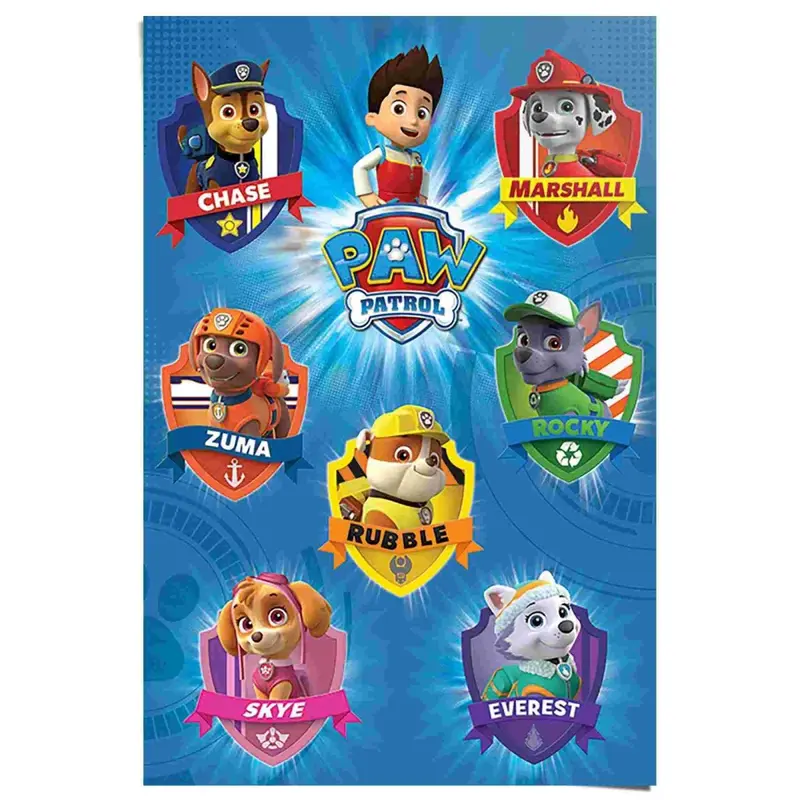 Poster Paw Patrol - Crests 91,5x61