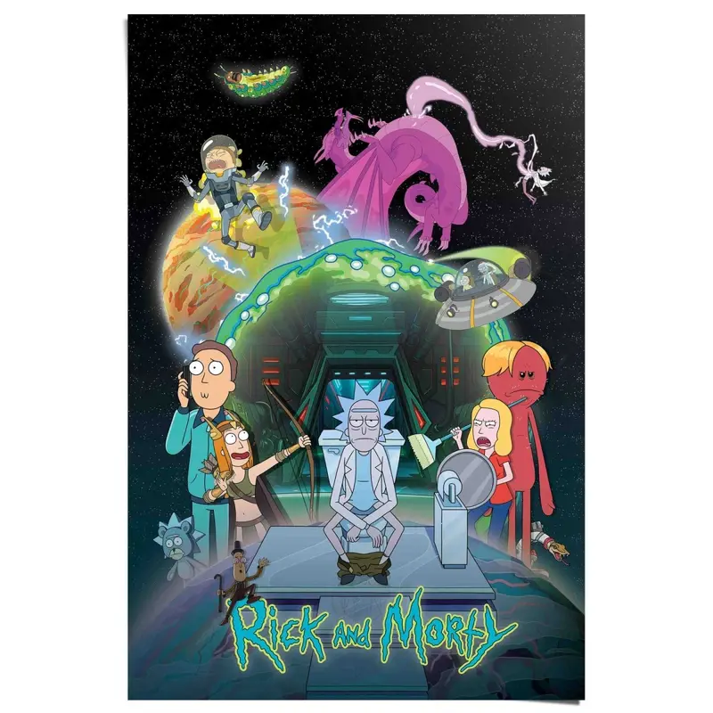 Poster Rick and Morty - toilet adventure 91,5x61